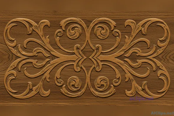 Elegant Carved Wood Texture for Design Projects
