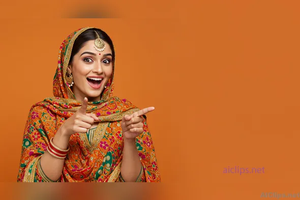 Vibrant Cultural Portrait in Traditional Attire