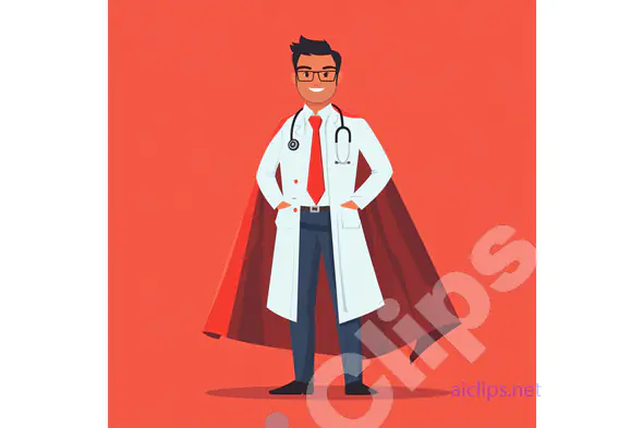 Superhero Doctor Illustration