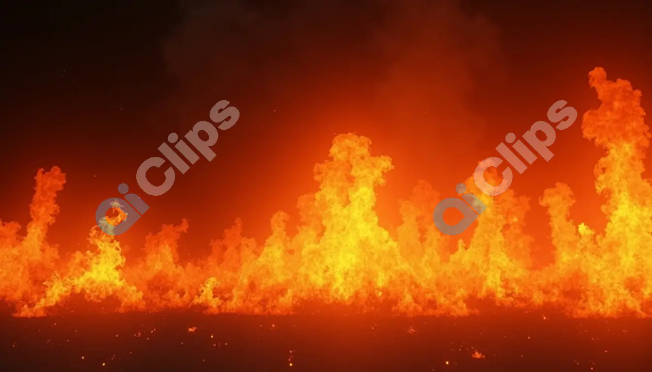 Intense Wall of Flames Background