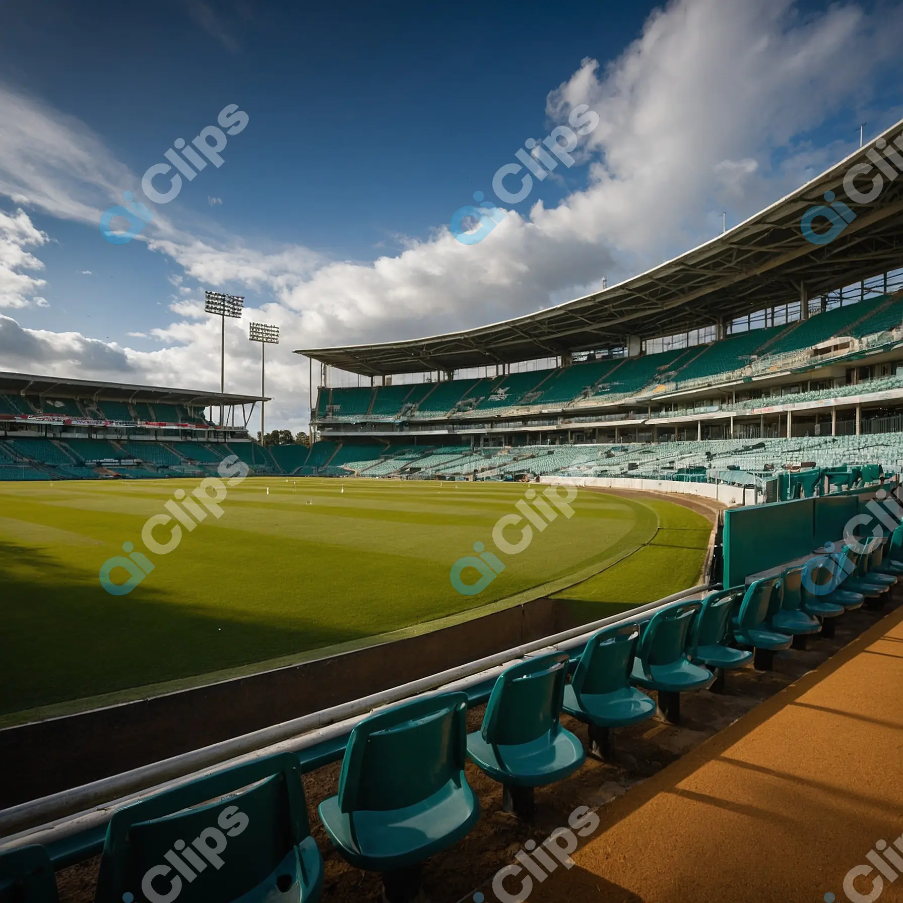 Empty Cricket Stadium