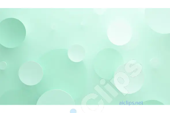 Mint Green 3D Abstract Circles Background