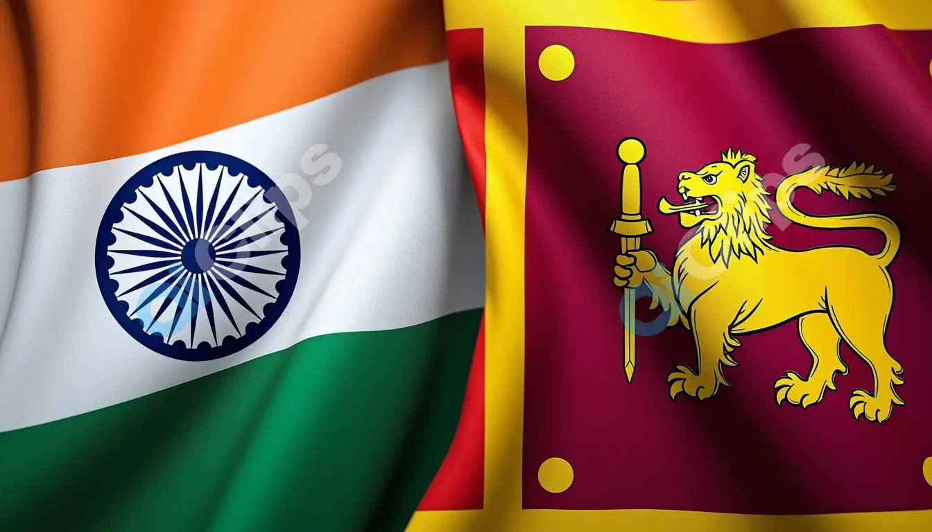 India-Sri Lanka Flag Unity Image