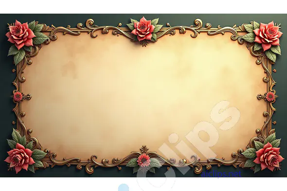Vintage Floral Frame Background