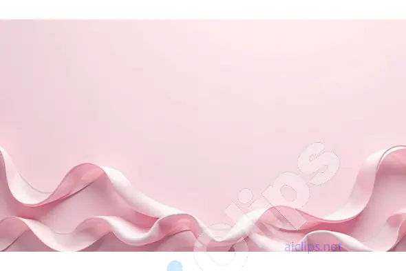 Soft Pink Ribbon Waves Background