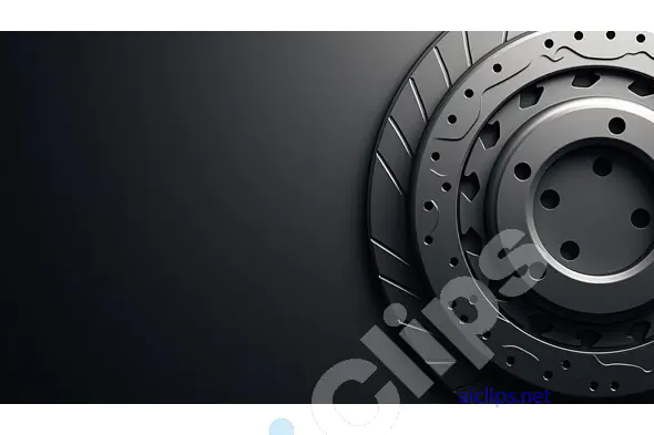 High-Resolution Metallic Brake Disc Close-Up