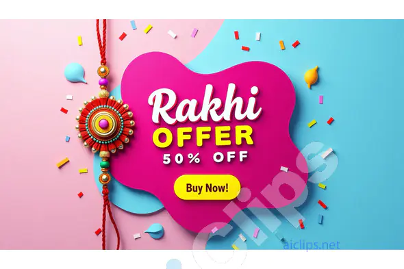 Rakhi Offer Promotion Banner - 50% Off