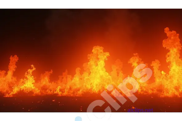 Intense Wall of Flames Background