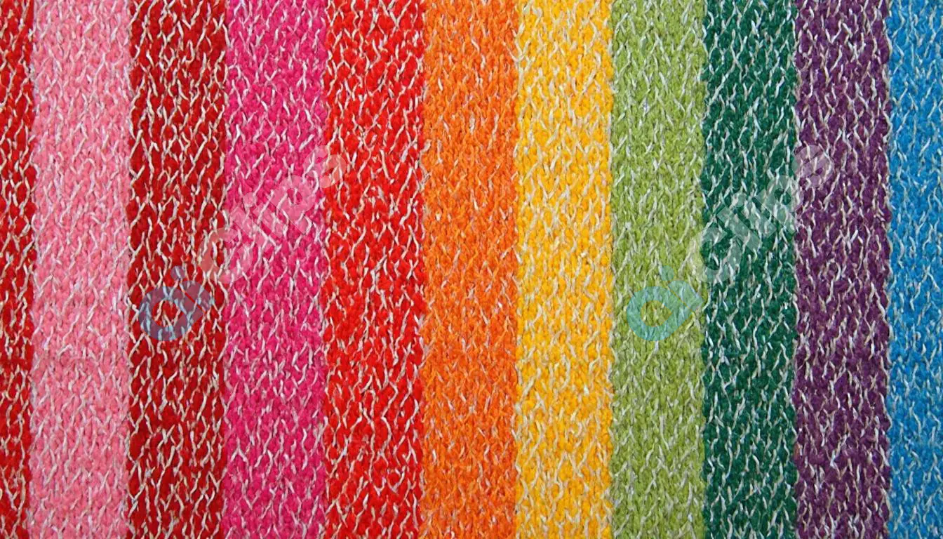 Vibrant Rainbow Knit Texture Background