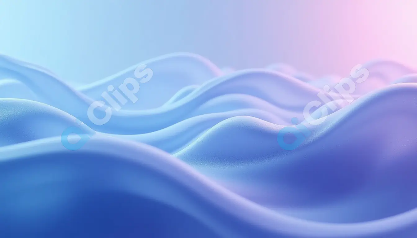 Abstract Waves in Soft Blue and Purple Gradient