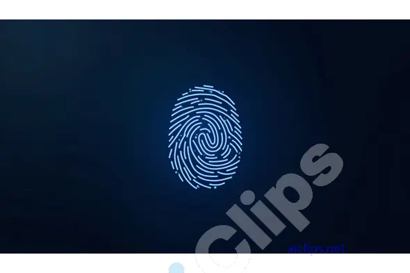 Digital Fingerprint on Dark Background