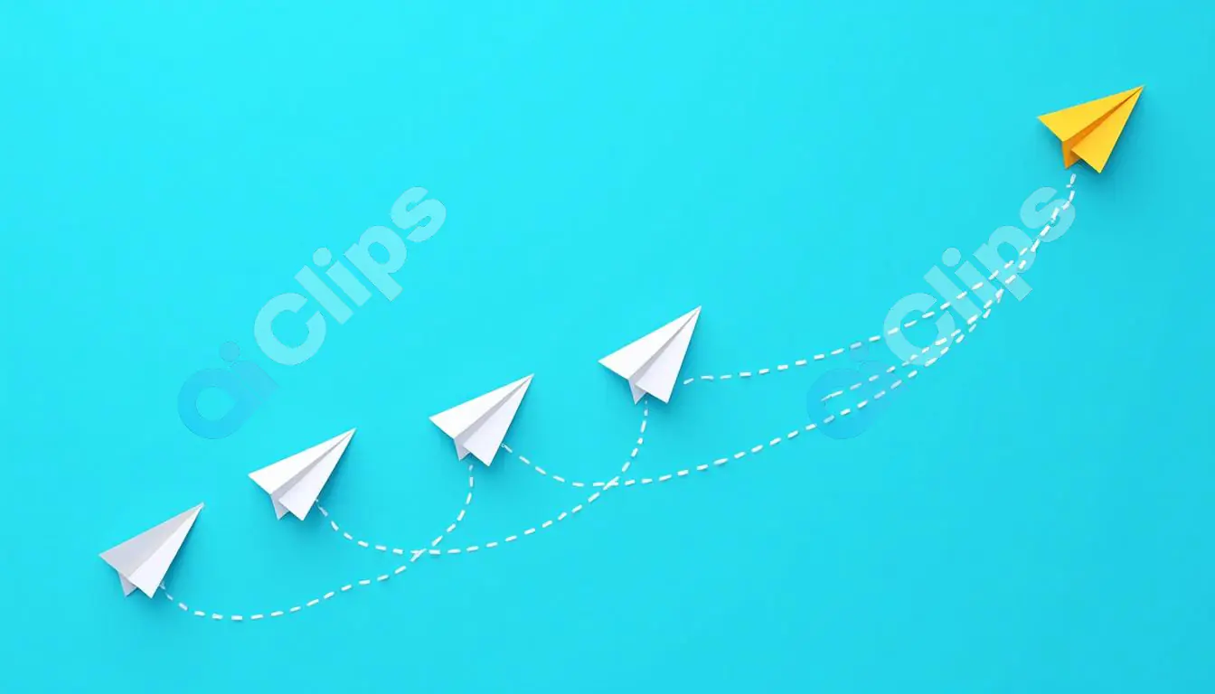Leadership and Innovation Concept with Paper Airplanes