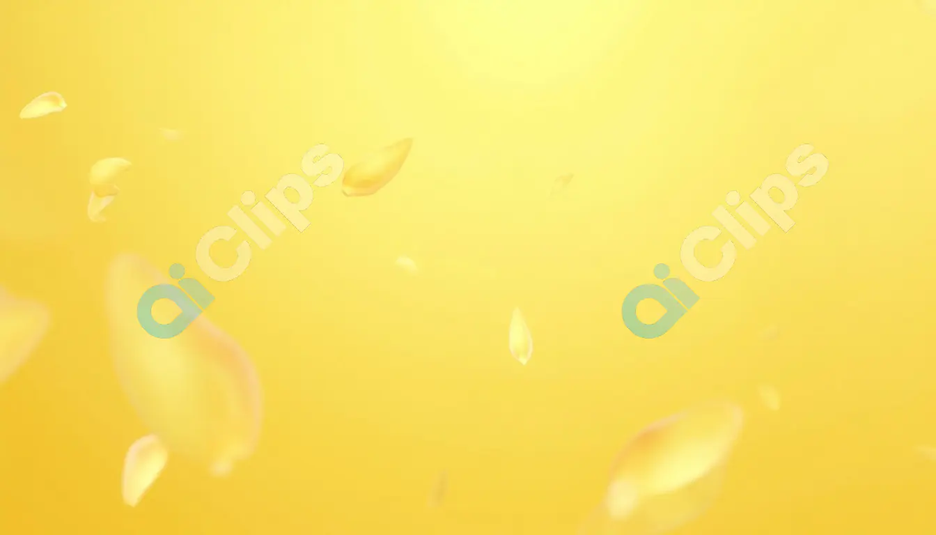Floating Yellow Petals on Gradient Background - Serene Nature Design