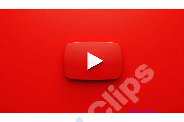 3D YouTube Play Button Icon with Glossy Red Finish