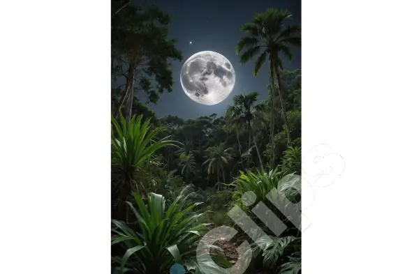 Moonlit Jungle Path