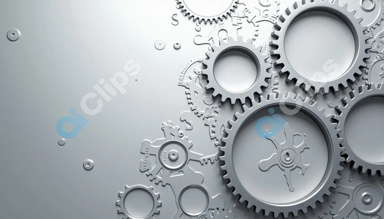 Monochromatic Mechanical Gear System Background