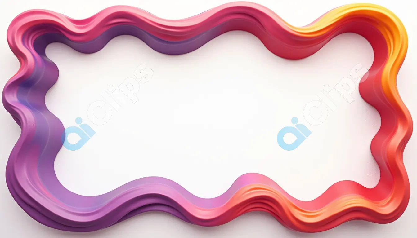 Abstract Wavy Border Background - Vibrant Frame Design