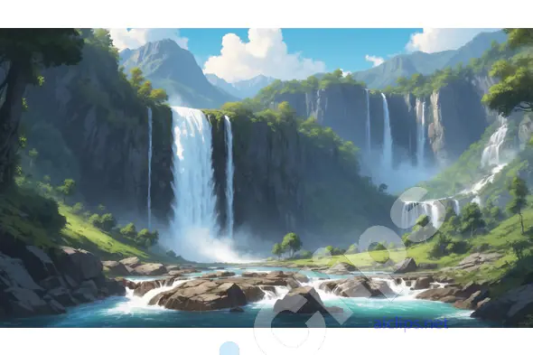 Majestic Waterfall Landscape