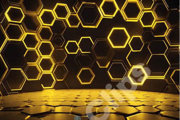 Golden Hexagon Background