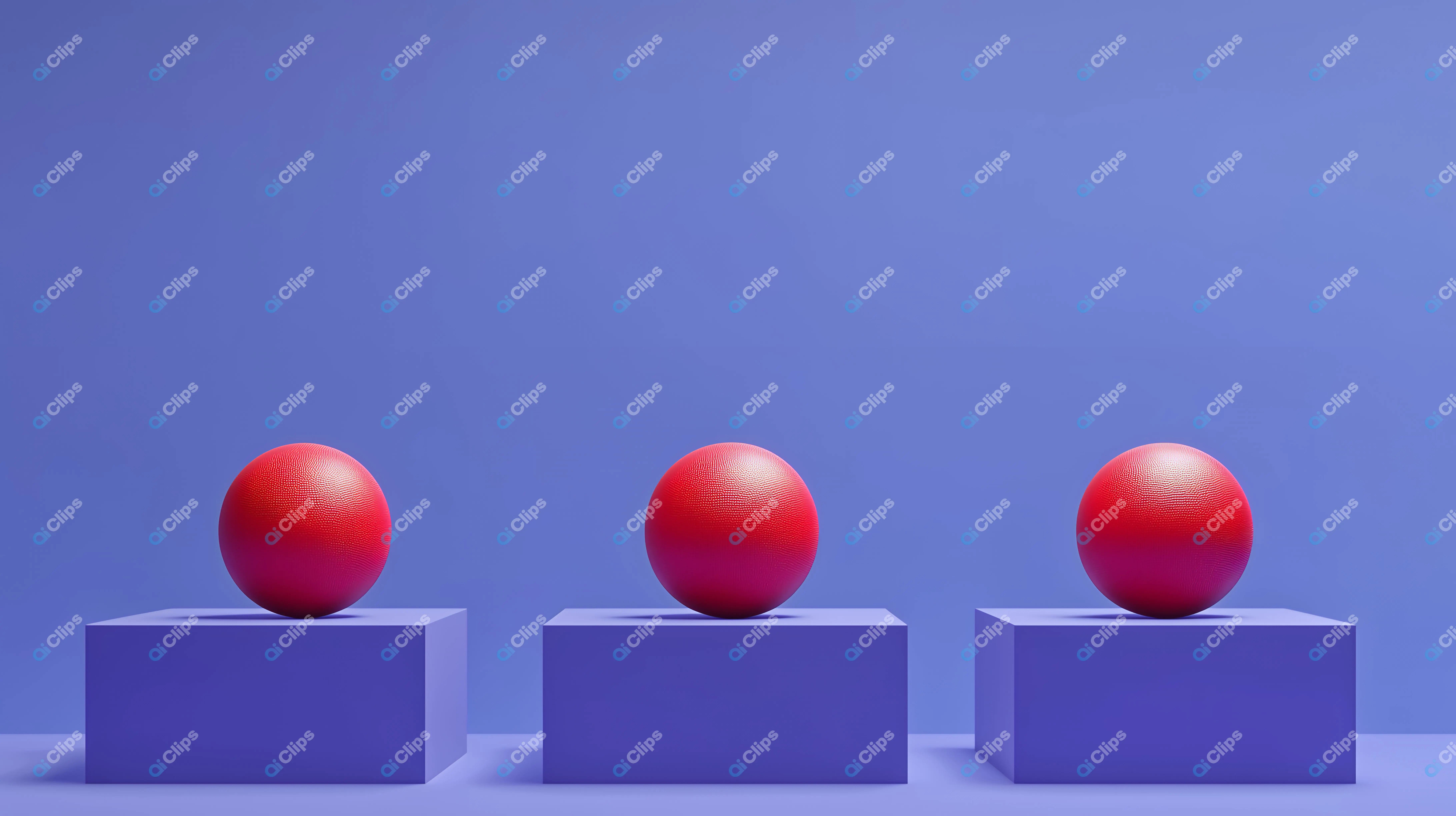 Red Spheres on Blue Pedestals