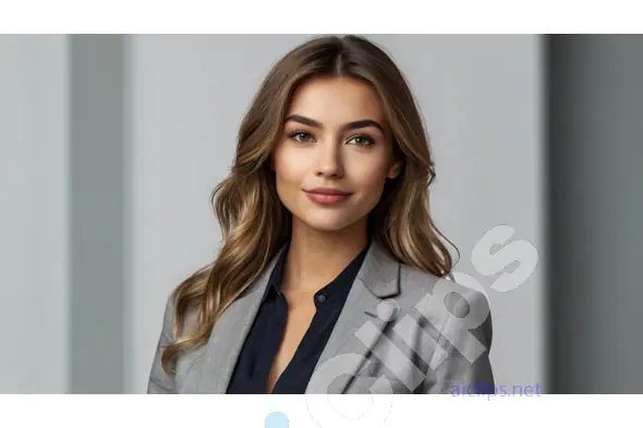 Professional Woman in Gray Suit
