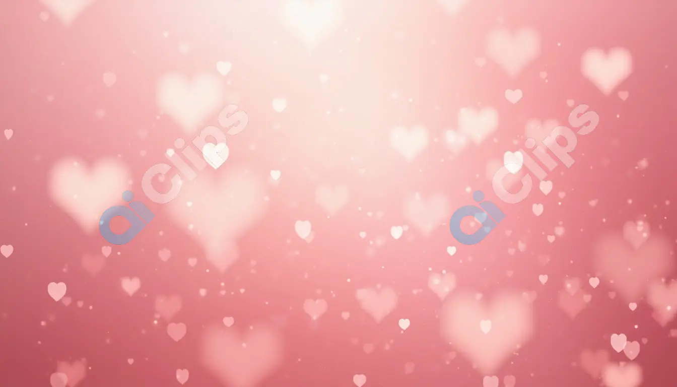Soft Pink Heart Background with Floating Hearts