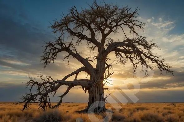 Desert Sunset Tree