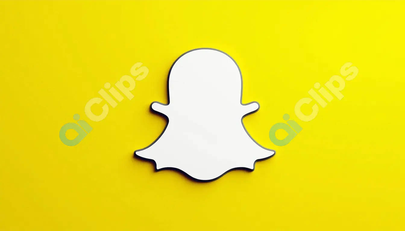 High-Resolution Snapchat Logo on Yellow Background