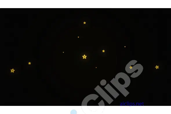 Golden Stars on Deep Black Background