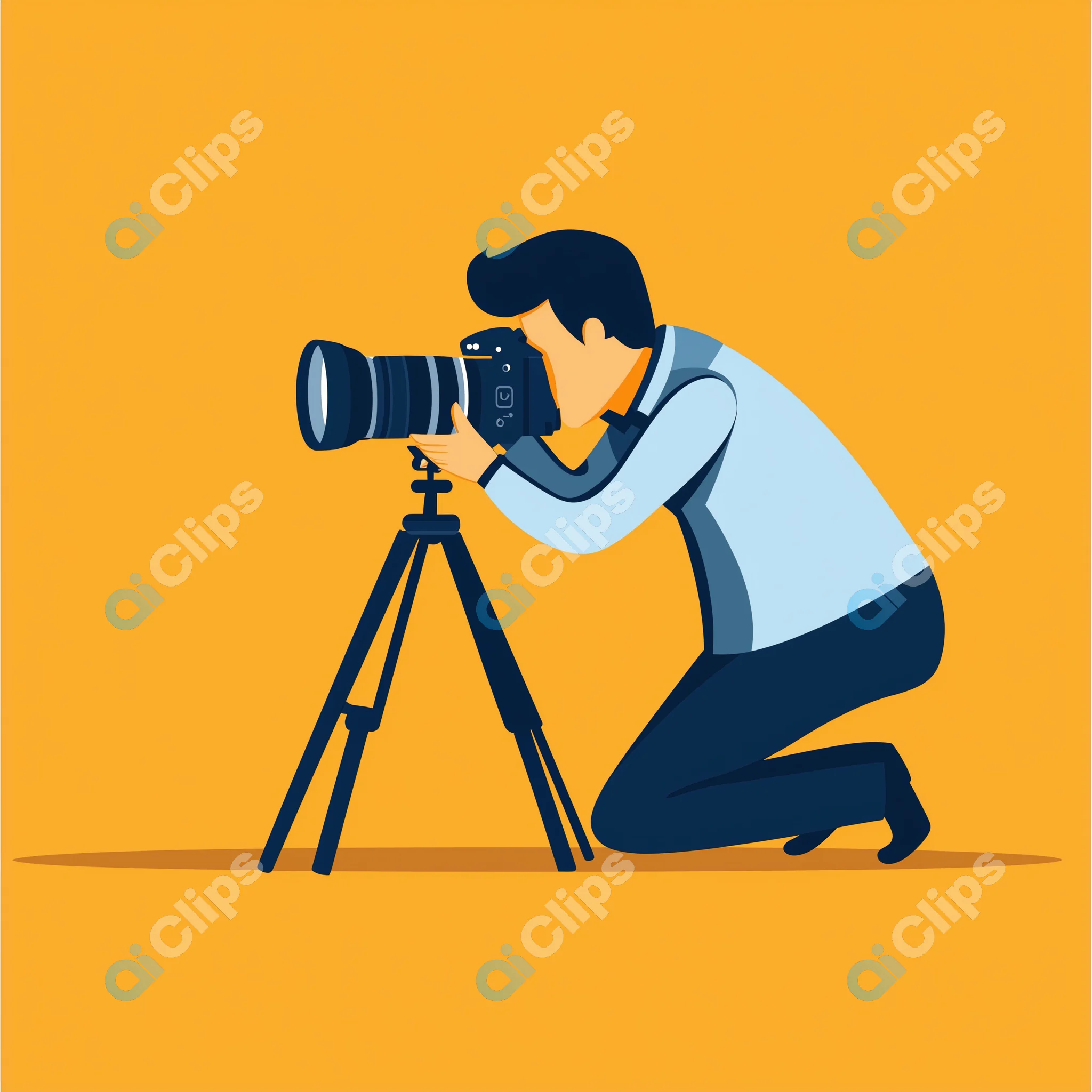 Photographer Taking Shot Illustration