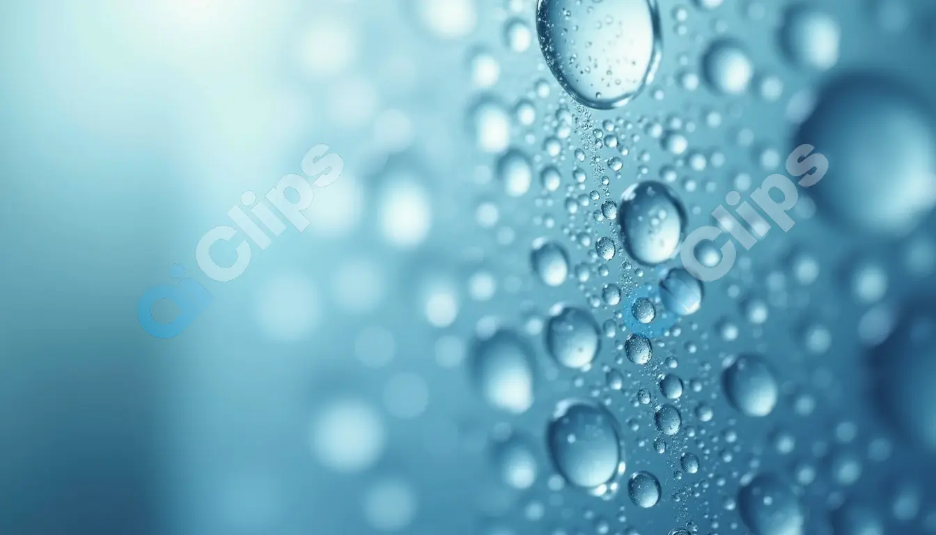 Close-Up Water Droplets on Glass - Macro Photography