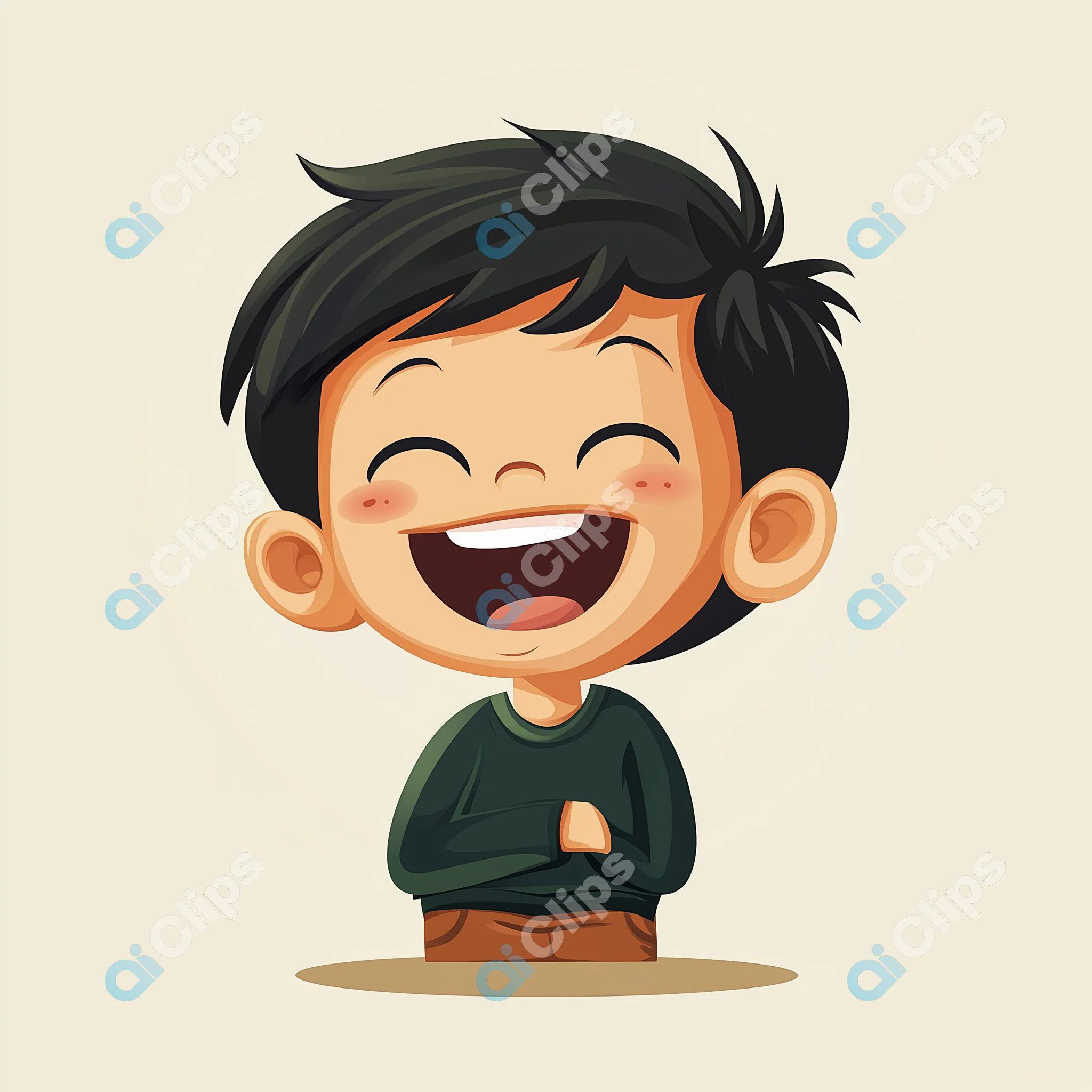 Happy Smiling Boy Illustration