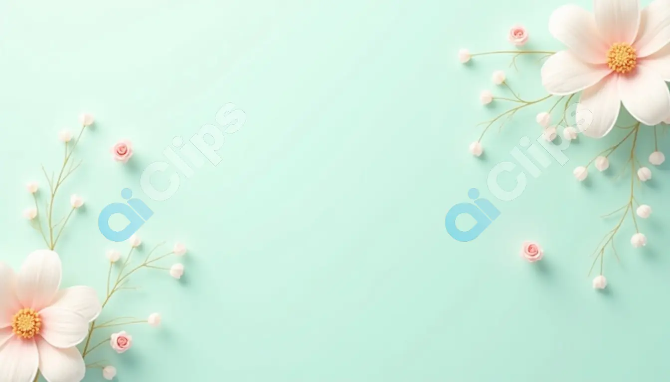 Pastel Floral Border Background