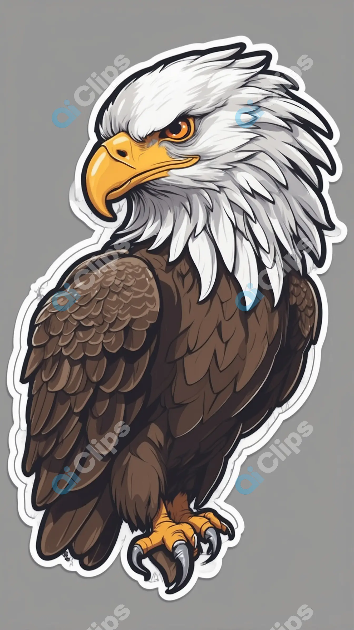 Proud Bald Eagle Sticker