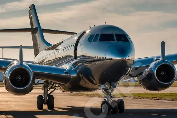 Private Jet Taxiing