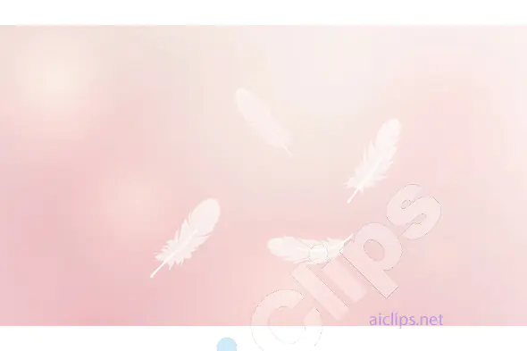 Floating Feathers on Soft Pink Gradient