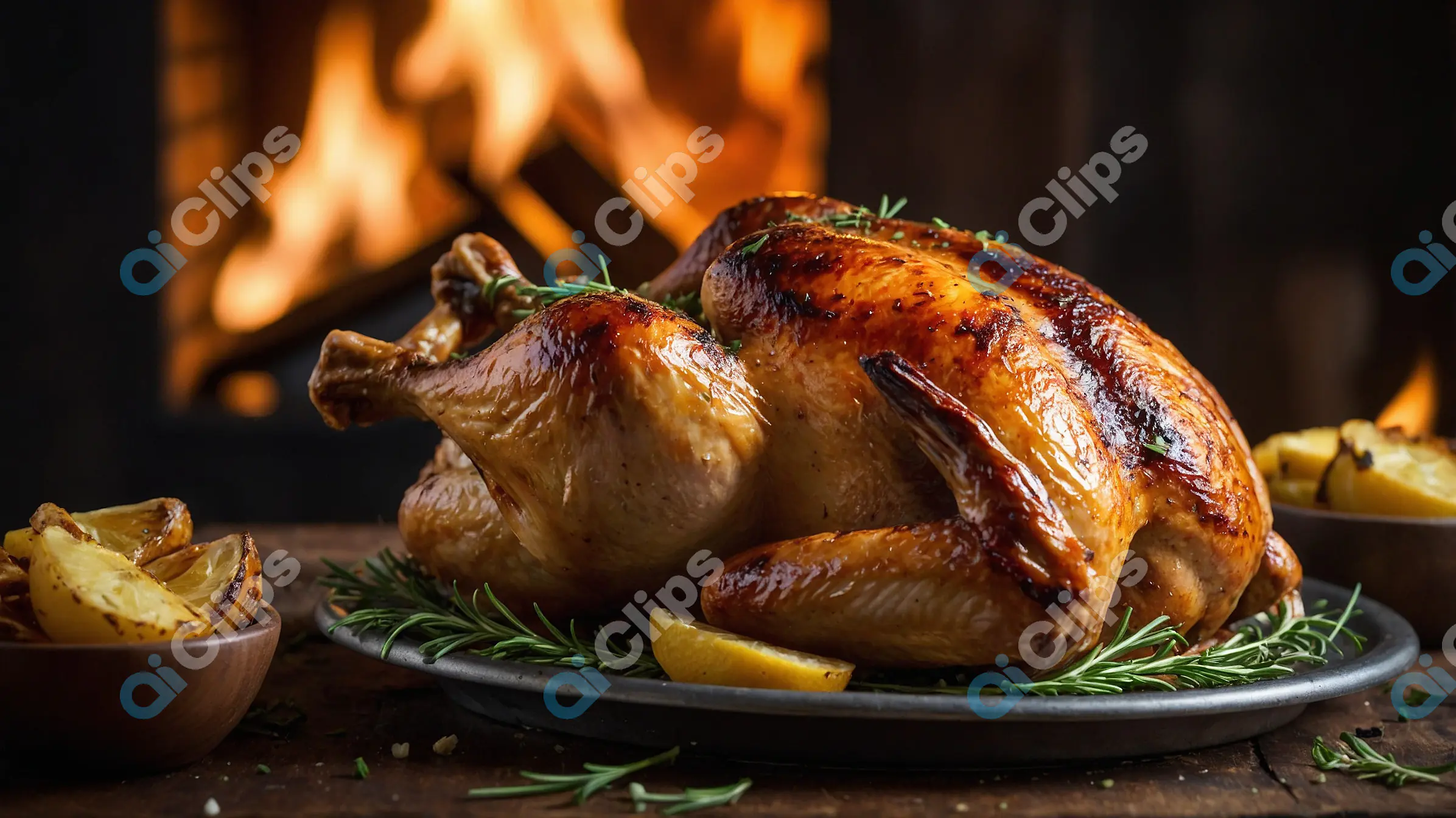 Roasted Chicken with Herbs and Lemon