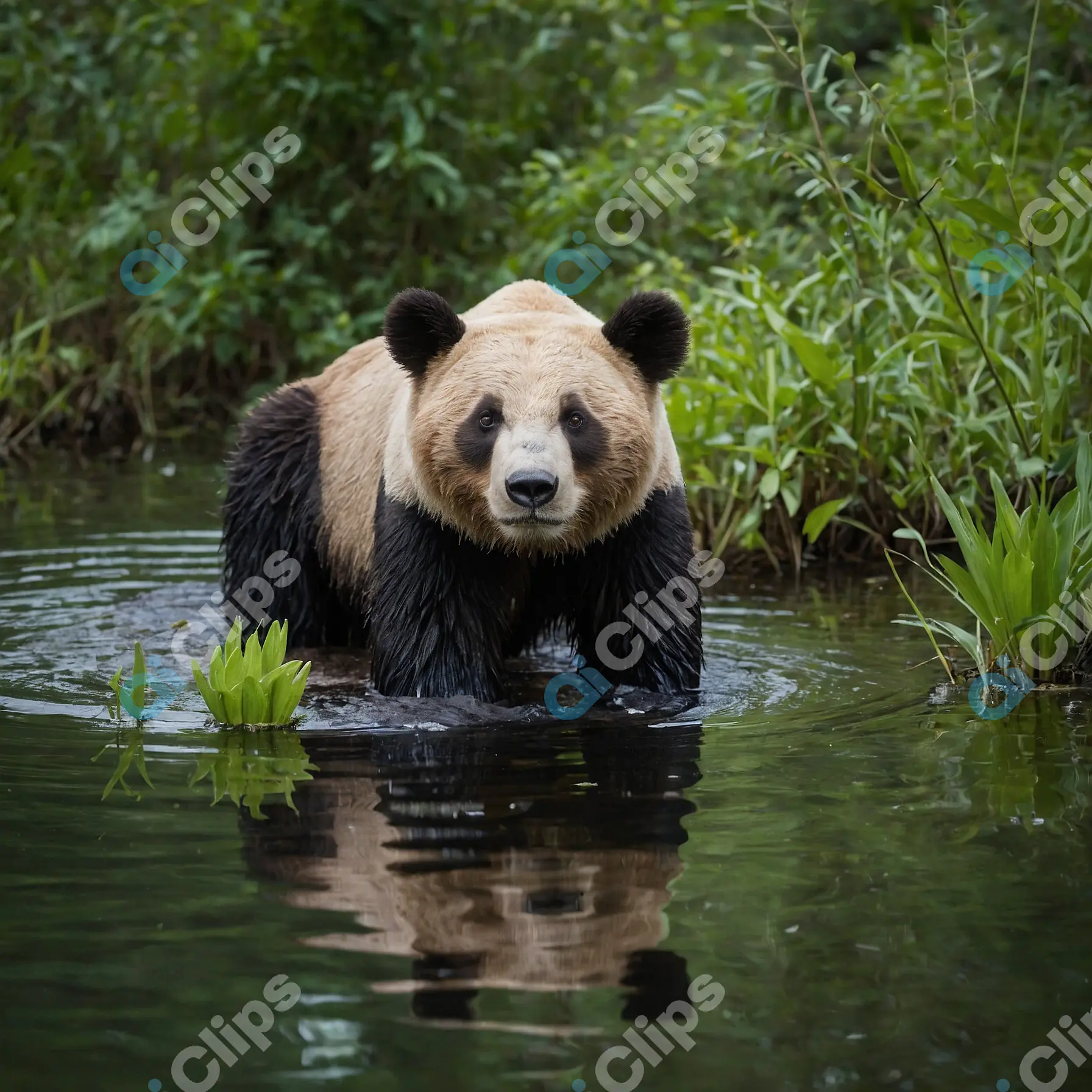 Panda in Water
