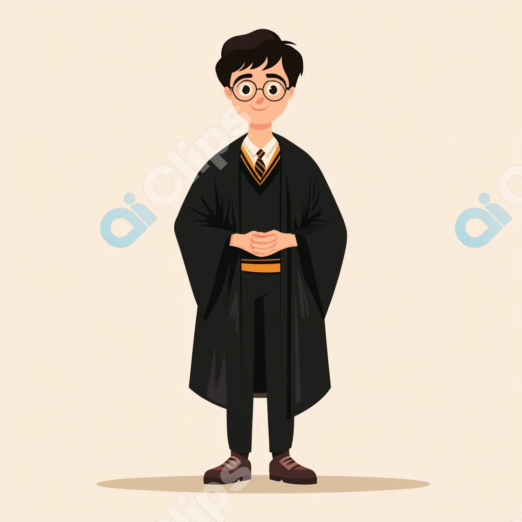 Young Boy in Wizard Robe