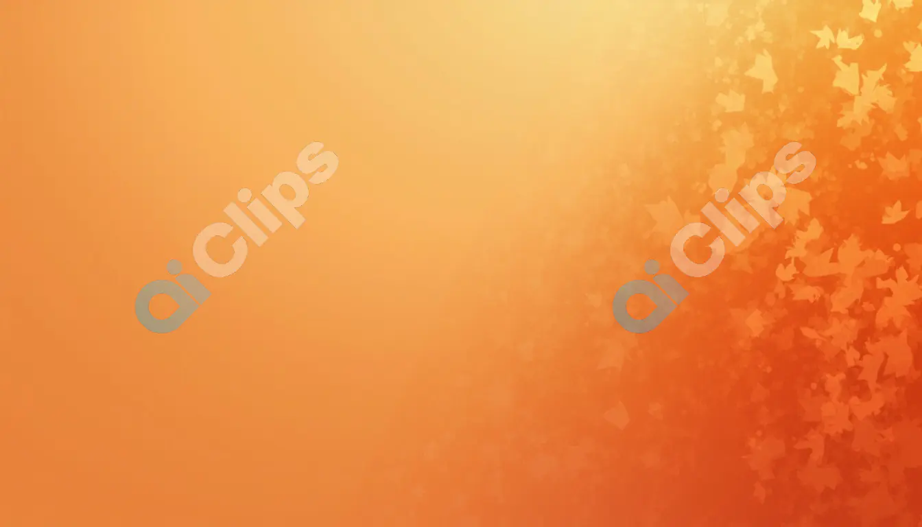 Autumn Orange Gradient Background with Falling Leaves