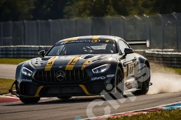 Black Racing Car in Action