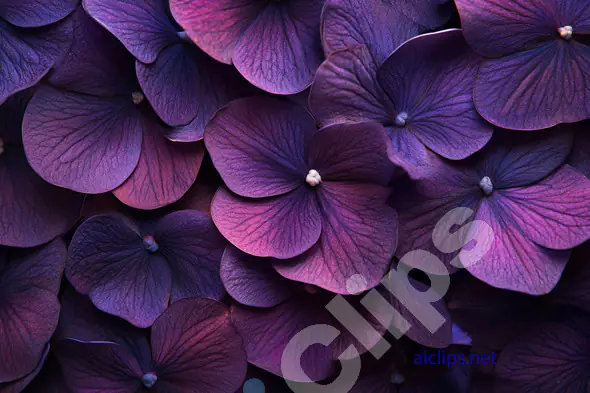Purple Hydrangea Blossoms