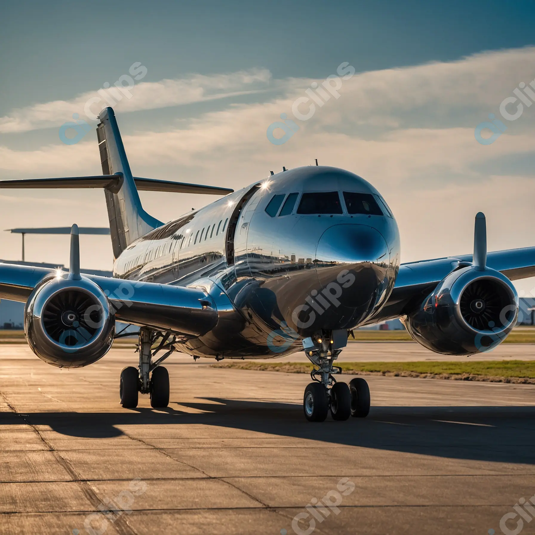 Private Jet Taxiing