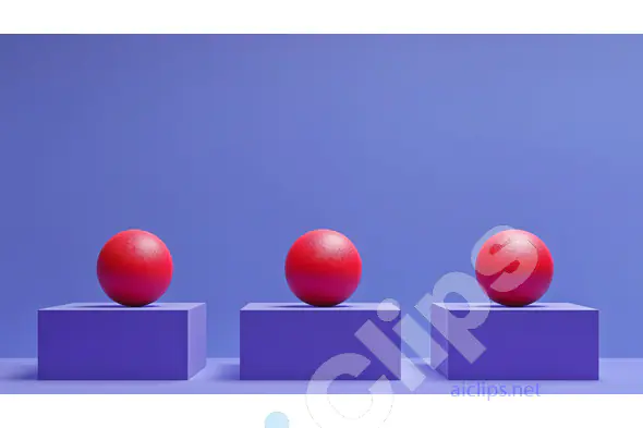 Red Spheres on Blue Pedestals