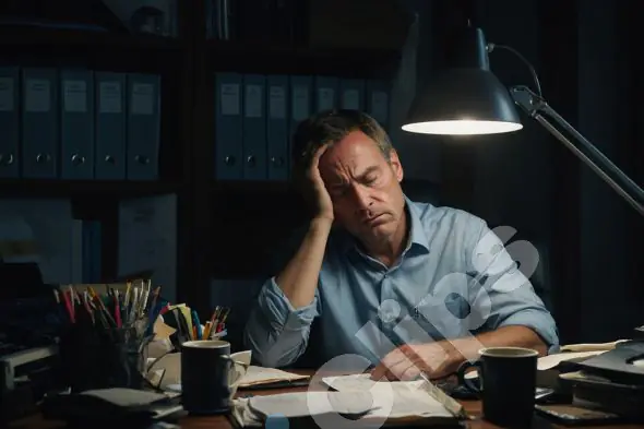 Overworked Office Employee