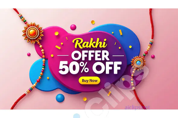 Festive Rakhi Offer Banner - 50% Discount Promotion