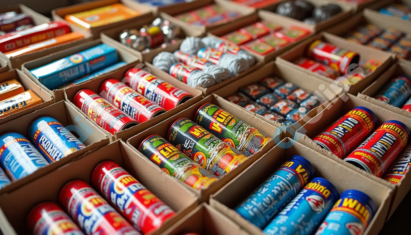 Assorted Fireworks Display in Boxes