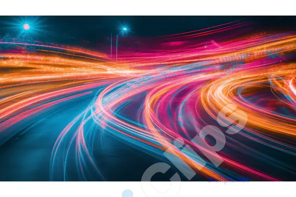 Vibrant Night Light Trails