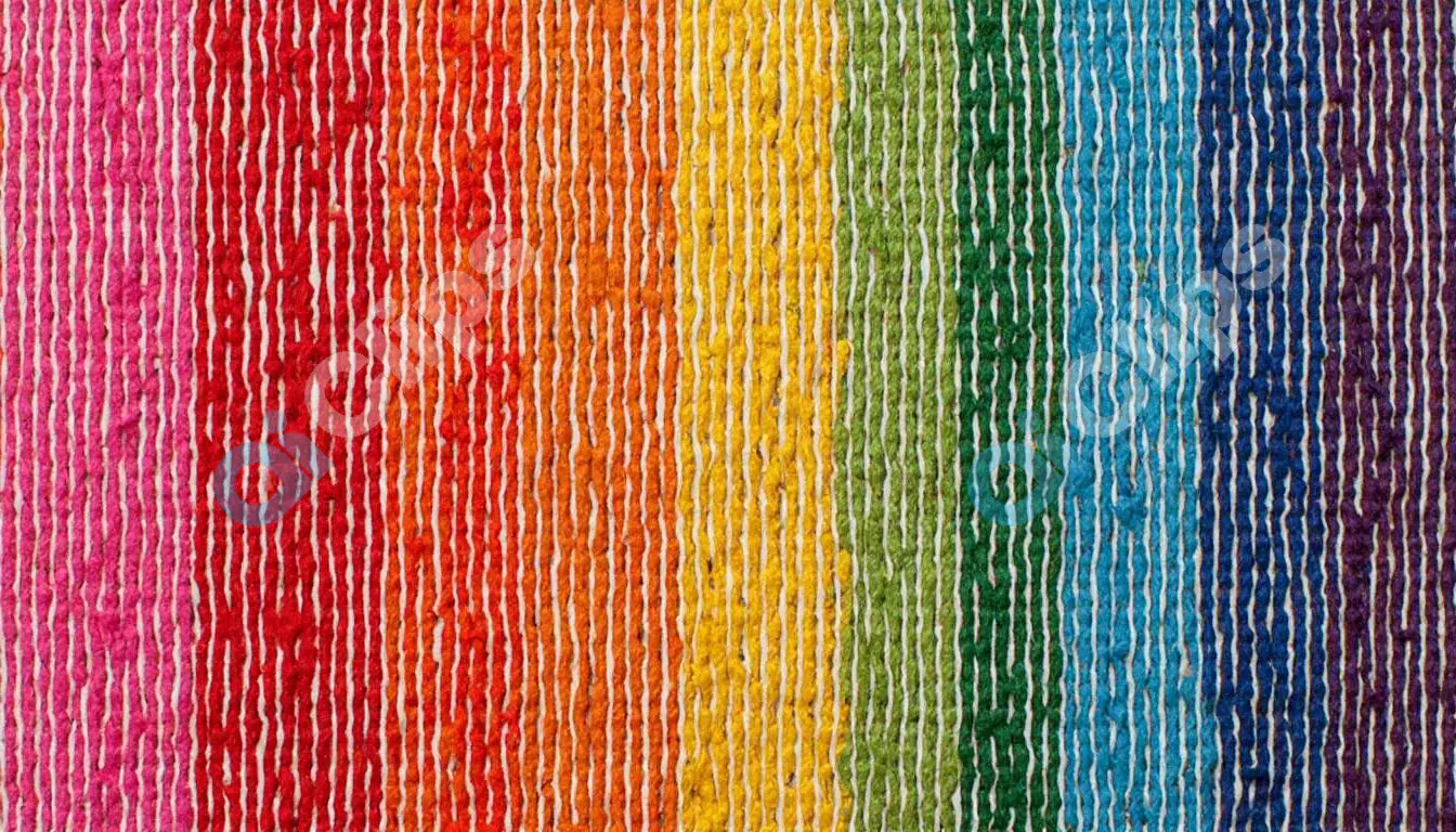 Textured Rainbow Vertical Knit Pattern Background