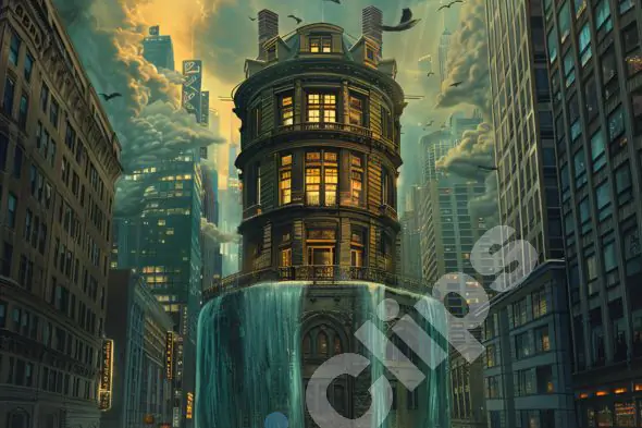 Urban Waterfall Building